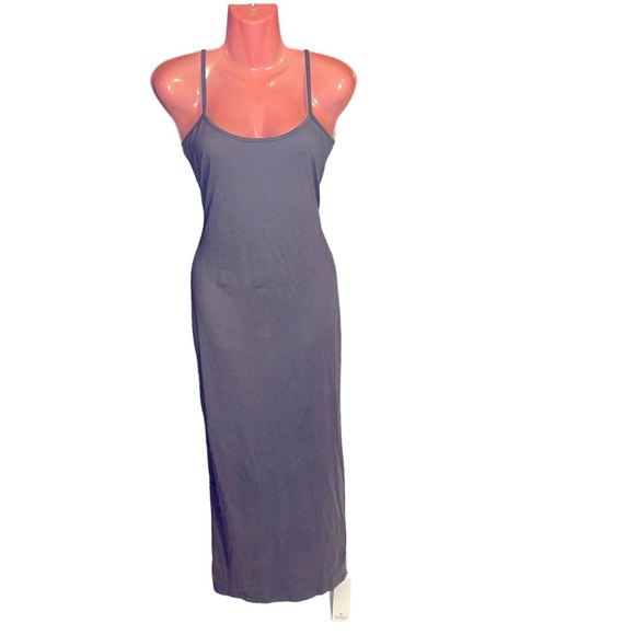 NWT!! Sexy Blush Mark spaghetti strap Maxi Size Large Gray Color Long Dress - Picture 1 of 10